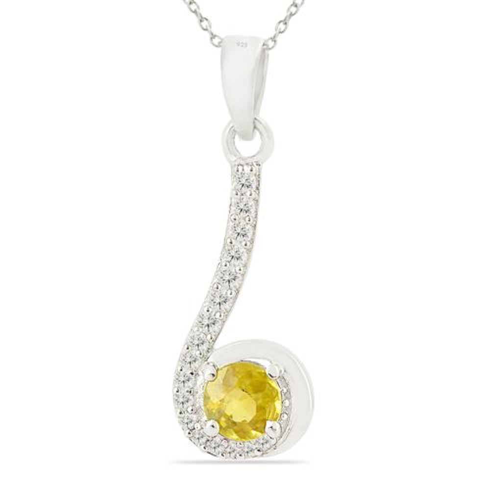 BUY NATURAL CITRINE GEMSTONE PENDANTS IN 925 STERLING SILVER