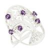 BUY 925 STERLING SILVER REAL AFRICAN AMETHYST GEMSTONE RING
