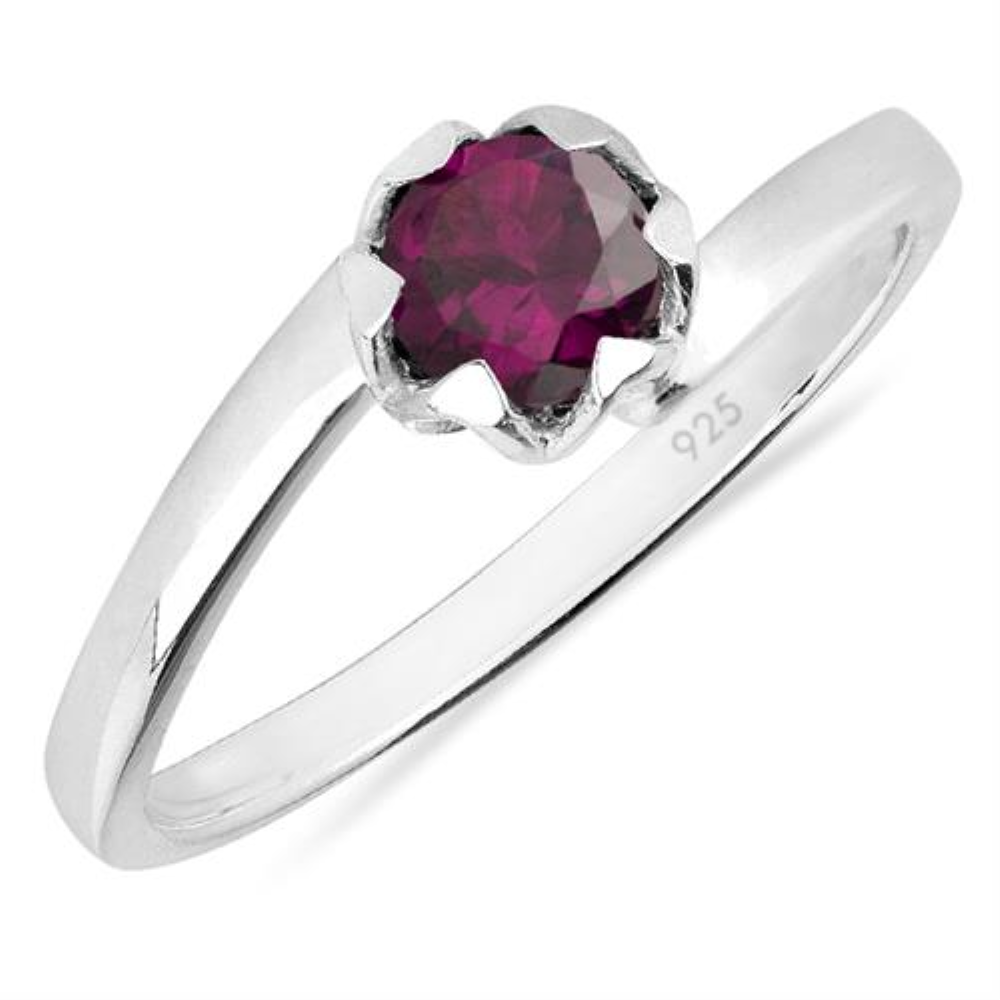 BUY 925 SILVER REAL RHODOLITE GEMSTONE RING