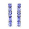 BUY NATURAL TANZANITE MULTI GEMSTONE EARRINGS IN STERLING SILVER