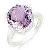 BUY NATURAL PINK AMETHYST GEMSTONE BIG STONE RING IN STERLING SILVER