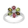 BUY 925 STERLING SILVER NATURAL MULTI TOURMALINE GEMSTONE RING