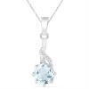 BUY REAL SKY BLUE TOPAZ GEMSTONE PENDANT IN 925 SILVER
