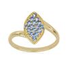 BUY NATURAL SWISS BLUE TOPAZ GEMSTONE CLUSTER RING IN STERLING SILVER