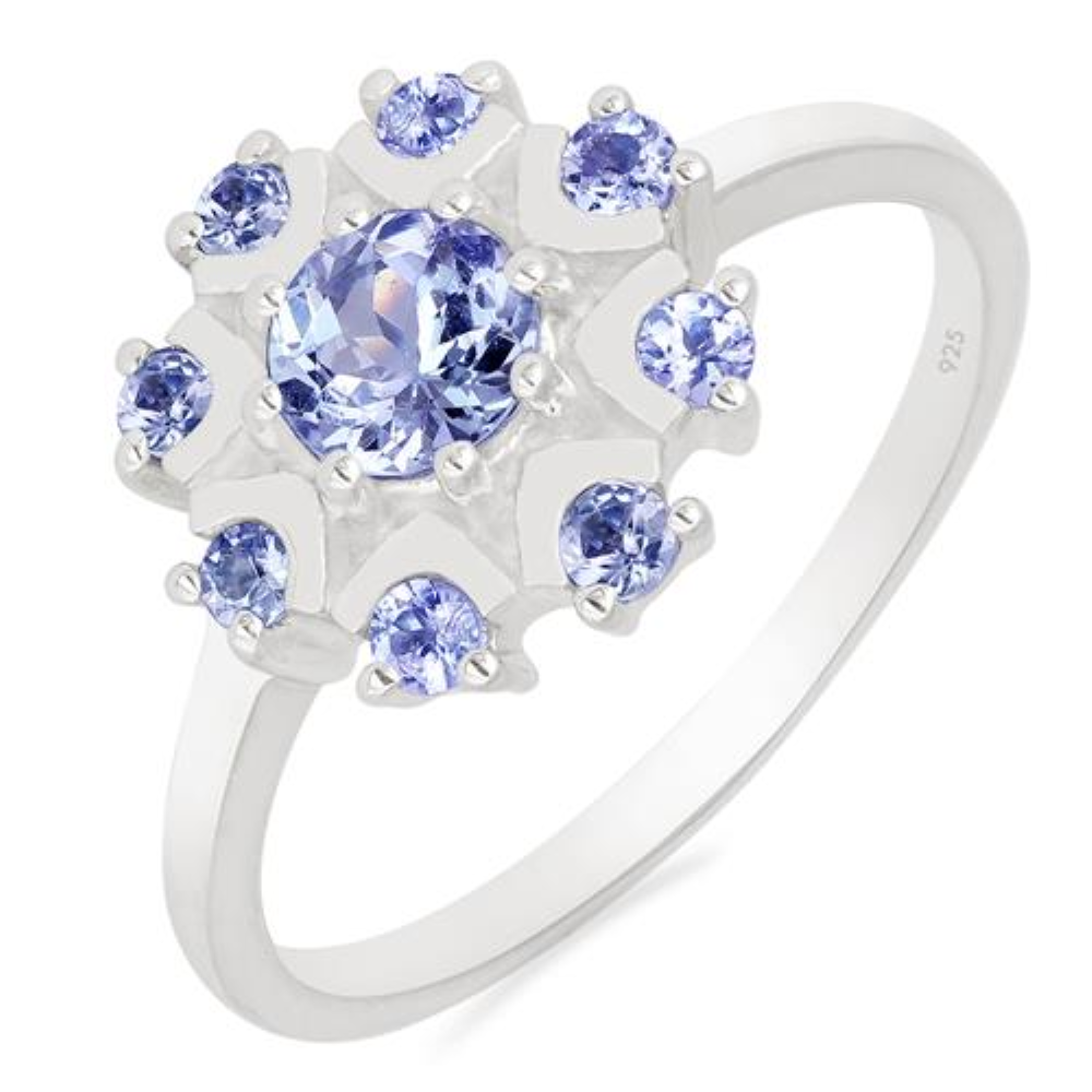 BUY TANZANITE GEMSTONE RING IN 925 SILVER