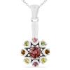 BUY MULTI TOURMALINE GEMSTONE PENDANT IN 925 SILVER 
