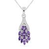 BUY REAL AFRICAN AMETHYST GEMSTONE PENDANT IN STERLING SILVER