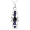 BUY REAL BLUE SAPPHIRE GEMSTONE PENDANT IN STERLING SILVER