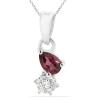 BUY STERLING SILVER NATURAL RHODOLITE GEMSTONE CLASSIC PENDANT