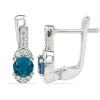 BUY 925 SILVER NATURAL LONDON TOPAZ GEMSTONE CLASSIC EARRINGS