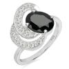 BUY 925 SILVER NATURAL BLACK ONYX GEMSTONE CLASSIC RING