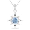 BUY 925 SILVER REAL SWISS BLUE TOPAZ GEMSTONE PENDANT