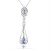 BUY STERLING SILVER  NATURAL TANZANITE GEMSTONE PENDANT