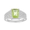 BUY NATURAL PERIDOT GEMSTONE CLASSIC RING IN STERLING SILVER