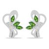 BUY GENUINE CHROME DIOPSITE GEMSTONE EARRINGS IN 925 SILVER
