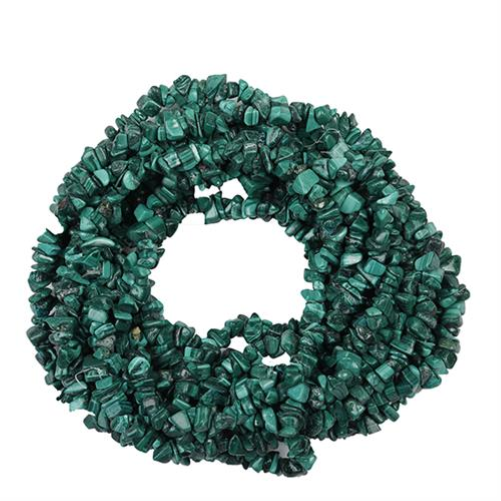 BUY NATURAL MALACHITE GEMSTONE NUGGET NECKLACE IN 925 SILVER