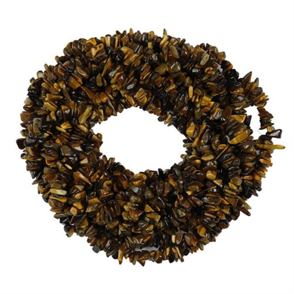 BUY STERLING SILVER NATURALTIGER EYE  NUGGET NECKLACE