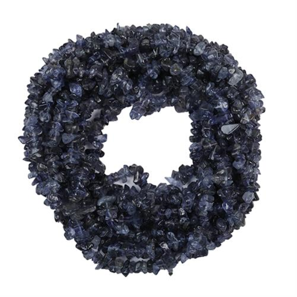 BUY NATURAL IOLITE GEMSTONE NUGGETS NECKLACE IN 925 SILVER
