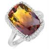 BUY STERLING SIVER SYNTHETIC AMETRINE GEMSTONE BIG STONE RING