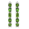 BUY NATURAL CHROME DIOPSITE GEMSTONE EARRINGS IN STERLING SILVER