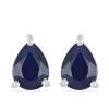 NATURAL BLUE SAPPHIRE GEMSTONE EARRINGS IN 925 STERLING SILVER