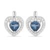 BUY LONDON TOPAZ GEMSTONE HALO HEART EARRINGS IN 925 SILVER – BULK JEWELRY SUPPLIER USA