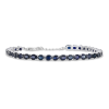 AUSTRALIAN BLUE SAPPHIRE GEMSTONE BRACELET IN STERLING SILVER