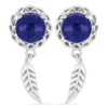BUY 925 SILVER LAPIS LAZULI GEMSTONE STYLISH EARRINGS 