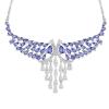 BUY NATURTAL TANZANITE GEMSTONE STYLISH NECKLACE IN 925 SILVER