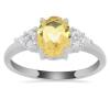 BUY REAL BRAZILIAN CITRINE GEMSTONE CLASSIC RING IN STERLING SILVER