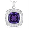 STERLING SILVER  SYNTHETIC ALEXANDERITE BIG GEMSTONE PENDANT