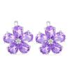 BUY STERLING SILVER NATURAL PINK AMETHYST FLORAL EARRINGS – WHOLESALE JEWELRY SUPPLIER USA & EUROPE | JEWELPIN
