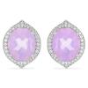 BUY STERLING SILVER NATURAL ROSE QUARTZ GEMSTONE HALO EARRINGS