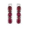 BUY STERLING SILVER GLASS FILLED RUBY GEMSTONE EARRINGS
