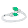 BUY NATURAL EMERALD GEMSTONE STYLISH RING IN 925 SILVER