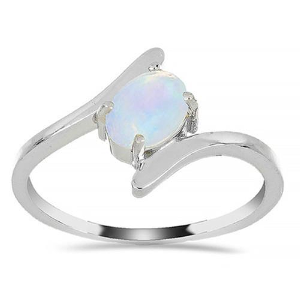 BUY STERLING SILVER NATURAL ETHIOPIAN OPAL GEMSTONE RING