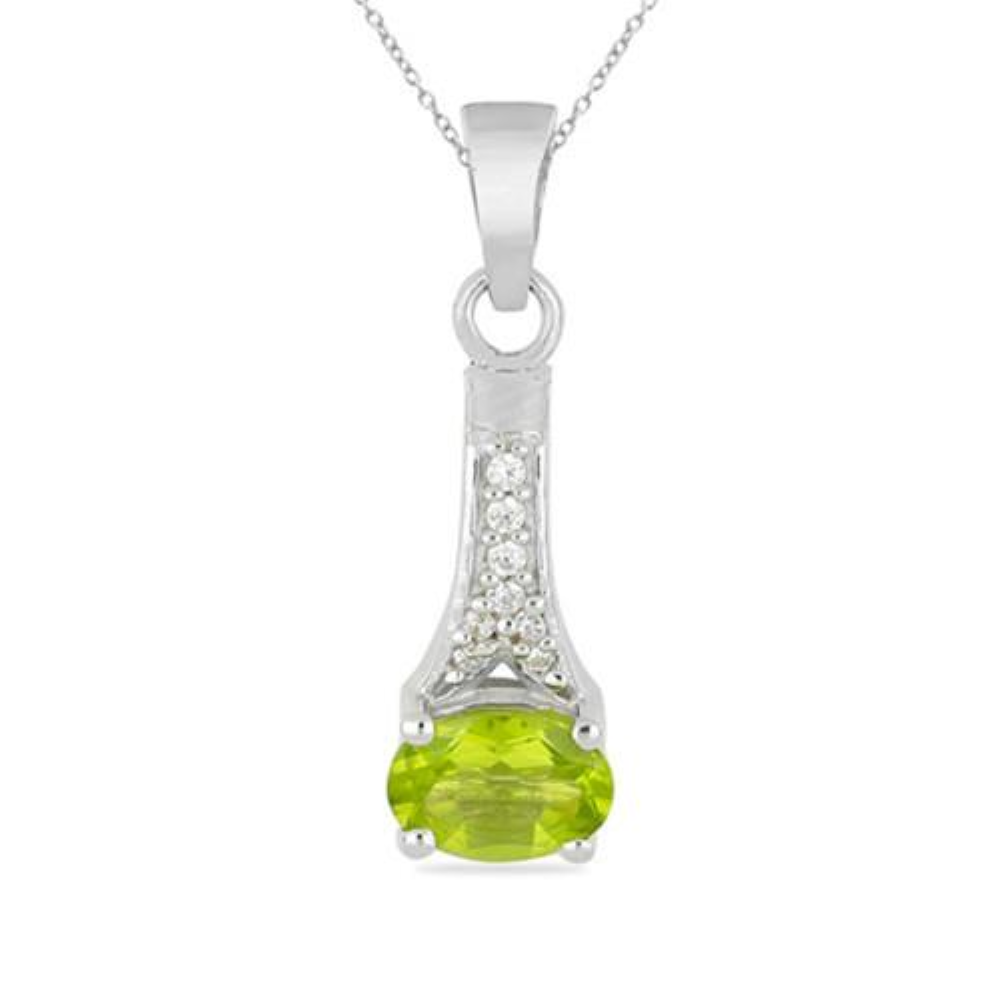 BUY 925 SILVER NATURAL PERIDOT GEMSTONE PENDANT