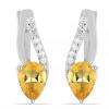 BUY STERLING SILVER BRAZILIAN CITRINE GEMSTONE CLASSIC EARRINGS