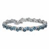 925 STERLING SILVER NATURAL LONDON BLUE TOPAZ GEMSTONE BRACELET