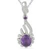 BUY BRAZILIAN AMETHYST GEMSTONE PENDANT IN 925 SILVER