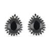BUY STERLING SILVER BLACK ONYX HALO EARRINGS WITH BLACK SPINEL – BULK WHOLESALE JEWELRY SUPPLIER USA | JEWELPIN