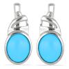 BUY 925 SILVER NATURAL ARIZONA TURQUOISE GEMSTONE EARRINGS