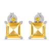 BUY BRAZILIAN CITRINE GEMSTONE STYLISH EARRINGS IN STERLING SILVER