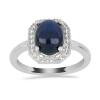 BUY NATURAL STAR SAPPHIRE GEMSTONE HALO RING IN 925 SILVER