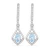 BUY NATURAL  AQUAMARINE GEMSTONE CLASSIC EARRINGS IN STERLING SILVER