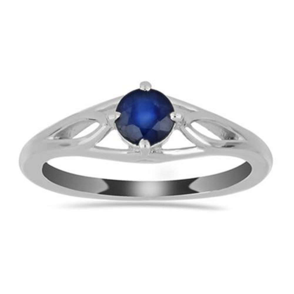 BUY AUSTRALIAN BLUE SAPPHIRE GEMSTONE RING IN 925 SILVER