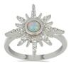 BUY ETHIOPIAN OPAL GEMSTONE CLASSIC RING IN STERLING SILVER
