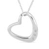 BUY WHITE DIAMOND  DOUBLE CUT GEMSTONE HEART PENDANT