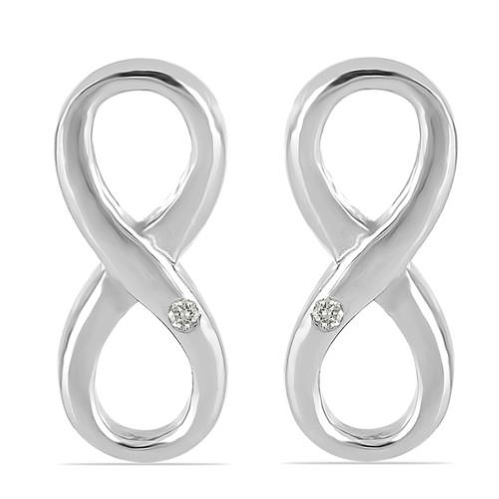 BUY 925 SILVER WHITE DIAMOND DOUBLE CUT GEMSTONE STYLISH EARRINGS