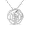 BUY 925 SILVER NATURAL WHITE DIAMOND DOUBLE CUT GEMSTONE STYLISH PENDANT